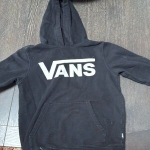 Vans youth black hooded sweatshirt medium great condition